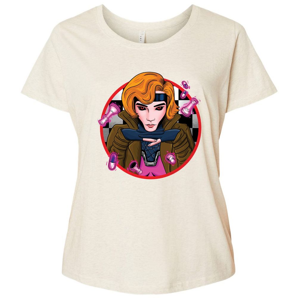 Ladies Curvy Jersey - JCLWX93Z - Natural Heather - 8