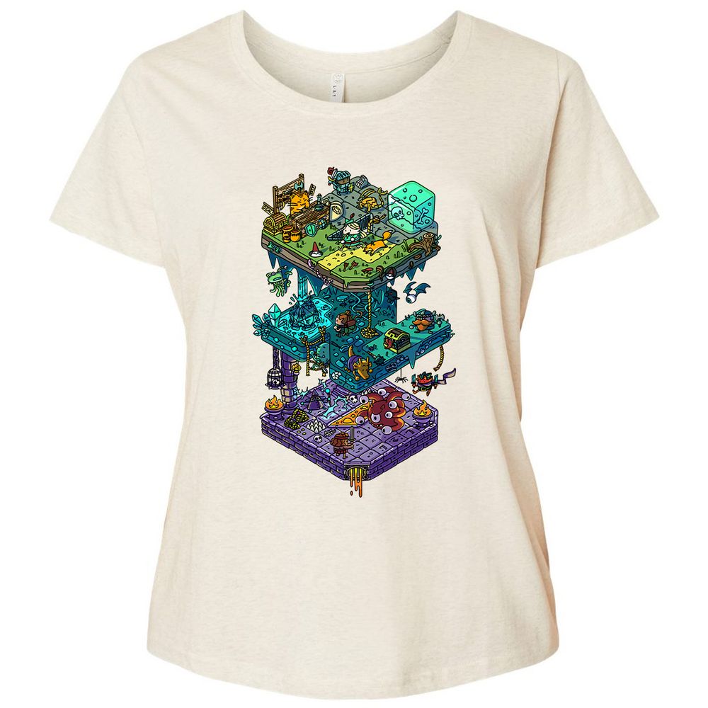 Ladies Curvy Jersey - AAHEV4QY - Natural Heather - 8