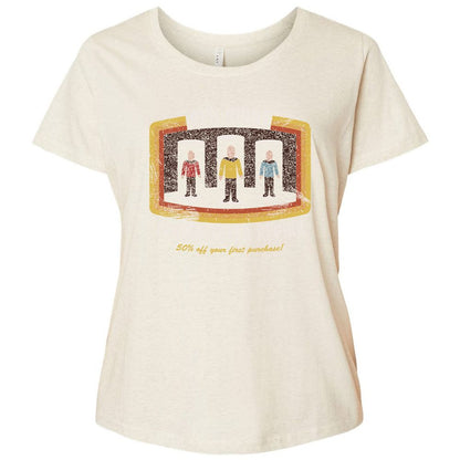 Ladies Curvy Jersey - 896AQPTF - Natural Heather - 8