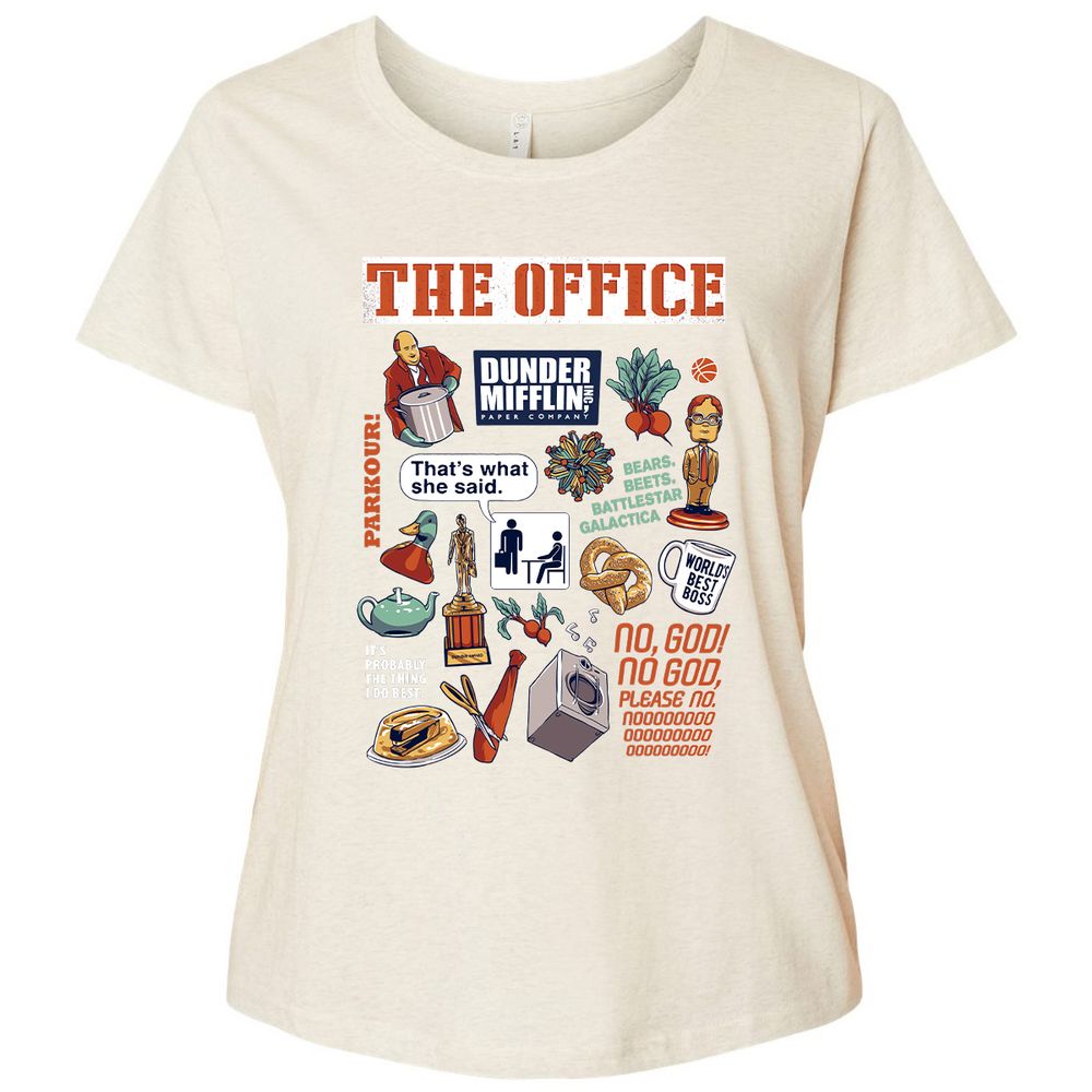 Ladies Curvy Jersey - 7E842QMT - Natural Heather - 8