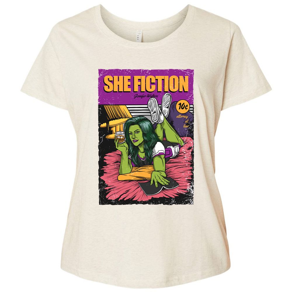 Ladies Curvy Jersey - 6D99RCWL - Natural Heather - 8