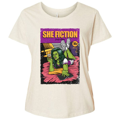 Ladies Curvy Jersey - 6D99RCWL - Natural Heather - 8