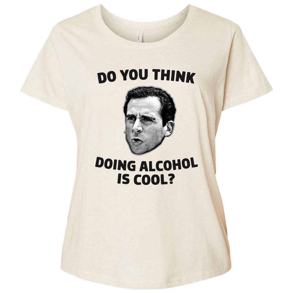 Ladies Curvy Jersey - ASQLX4U8 - Natural Heather - 8