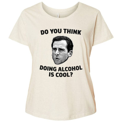 Ladies Curvy Jersey - ASQLX4U8 - Natural Heather - 8