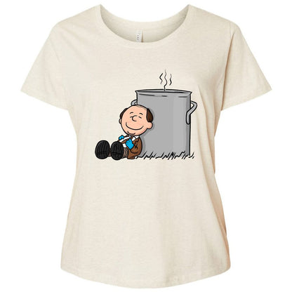 Ladies Curvy Jersey - 8D1K65AD - Natural Heather - 8