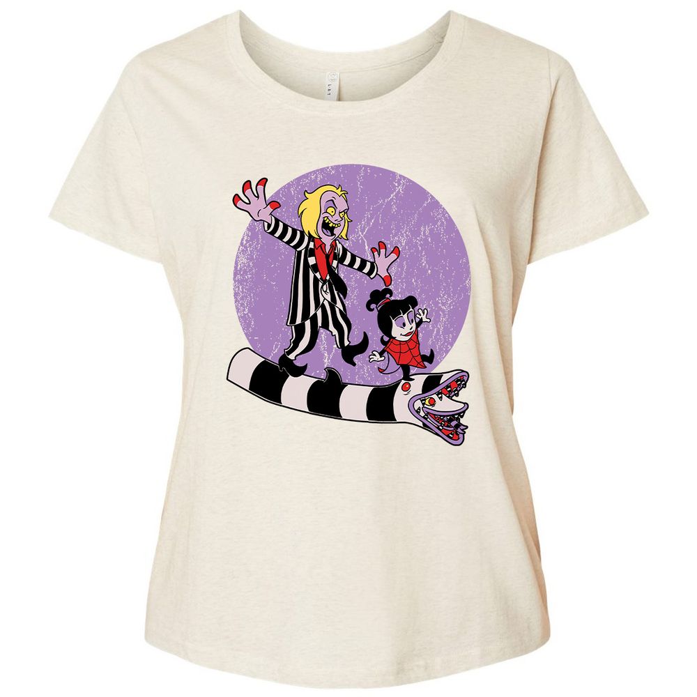 Ladies Curvy Jersey - 4EJG9HPJ - Natural Heather - 8