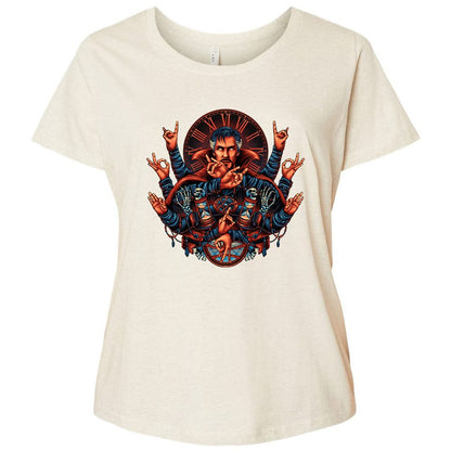 Ladies Curvy Jersey - ABQJ4VFD - Natural Heather - 8