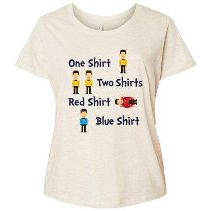 Red Shirt, Blue Shirt - Natural Heather - 8