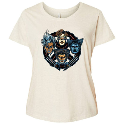 Ladies Curvy Jersey - 36ZT54XK - Natural Heather - 8