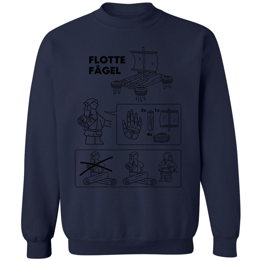 Flotte Fagel Classic Unisex Sweatshirt - Navy - 8