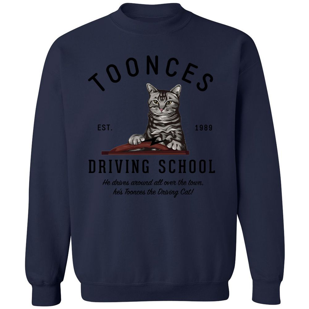 Funny Cat Driving School - Navy - 8