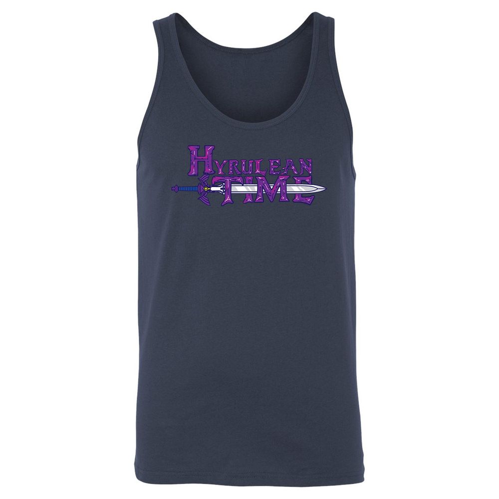 Unisex Jersey Tank - White - Navy - 8