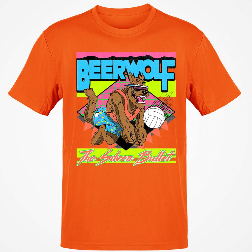 Retro Beach Wolf - Orange - 8