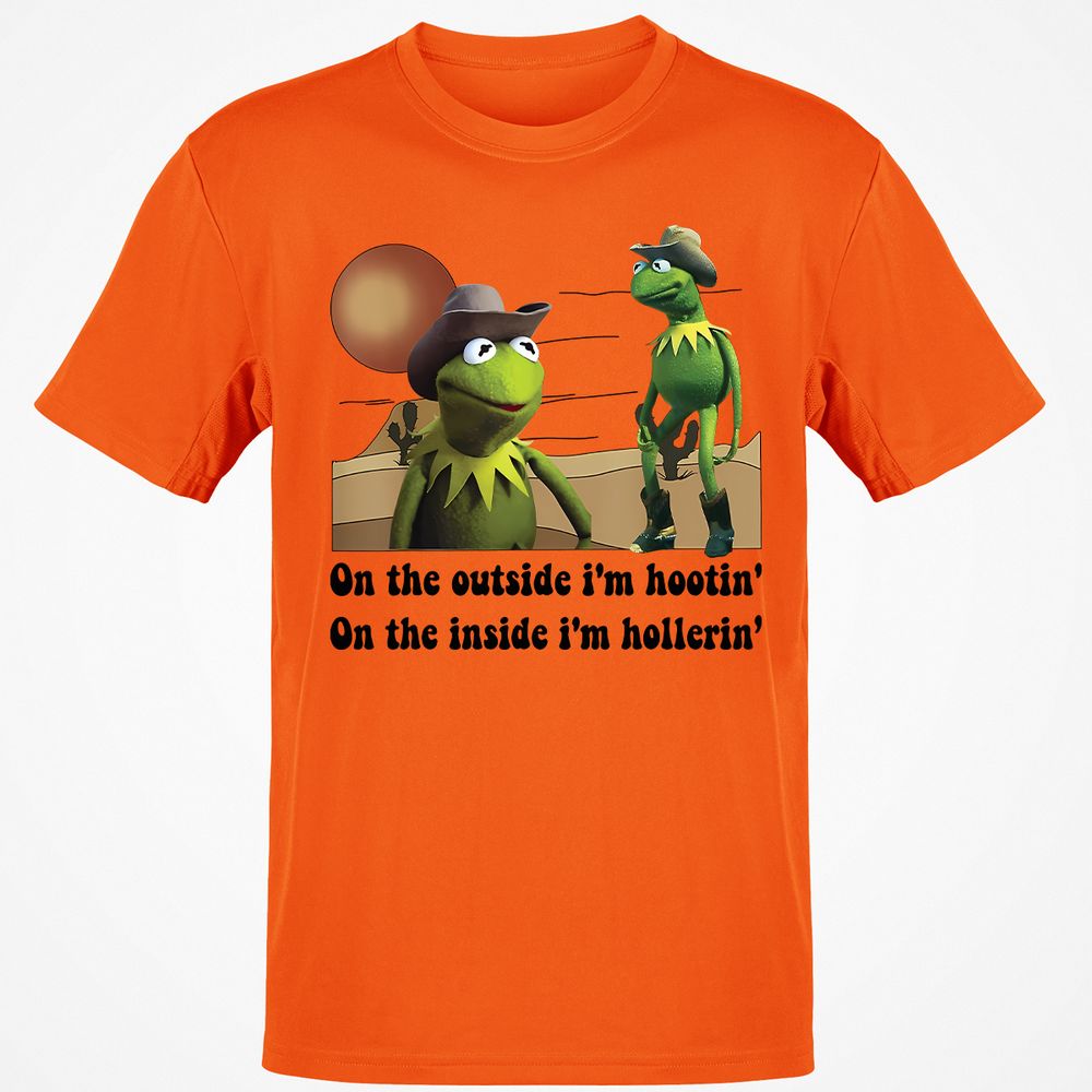 On the outside I'm hootin on the inside I'm hollerin - Orange - 8