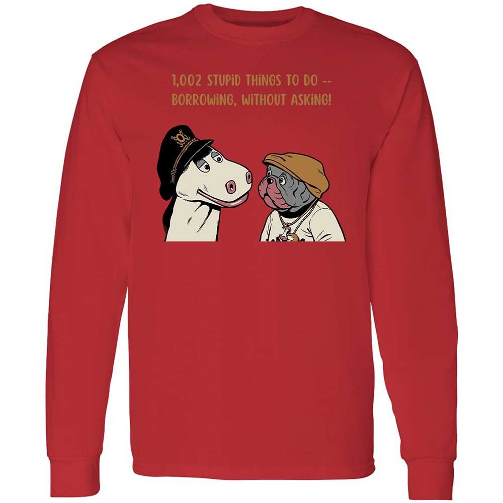Long Sleeve T-Shirt - EM71BH8F - Red - 8