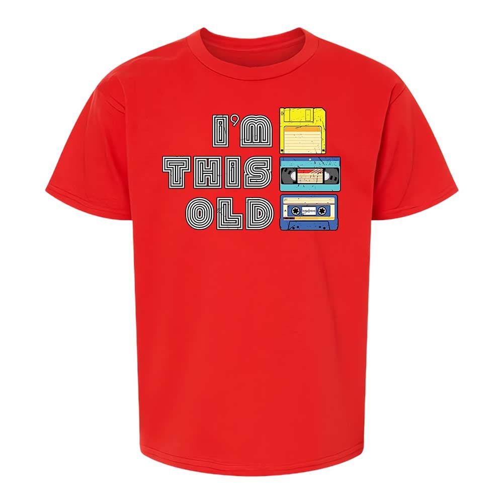 Kids T-Shirt - Black - Red - 8