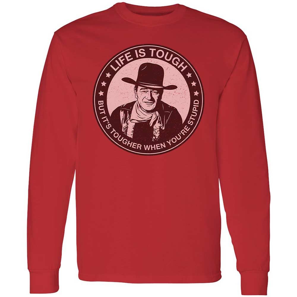 Long Sleeve T-Shirt - E6ZMKBBC - Red - 8