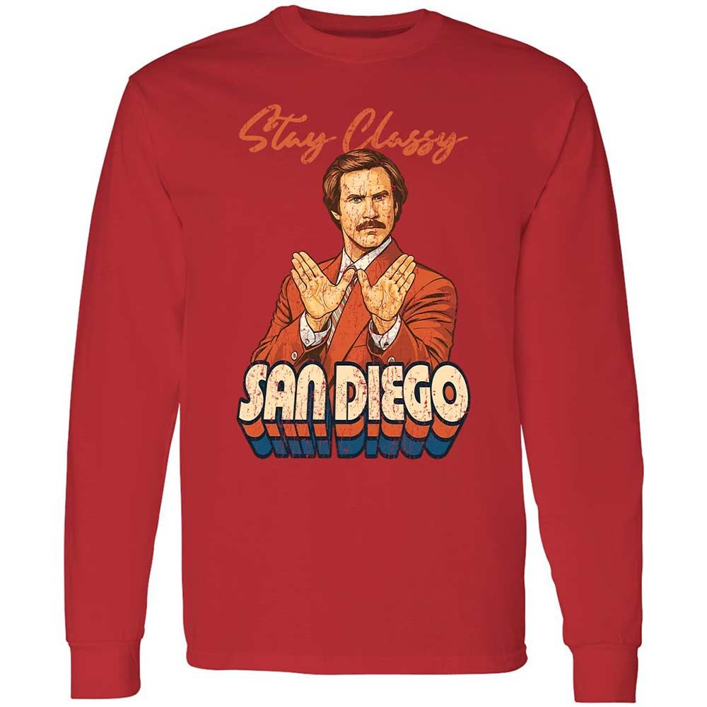 Long Sleeve T-Shirt - L2FTJ4X9 - Red - 8