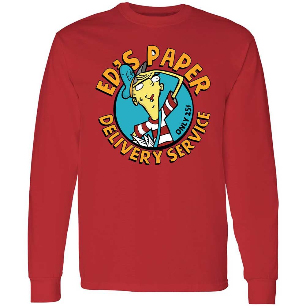 Long Sleeve T-Shirt - TE5YUV1J - Red - 8