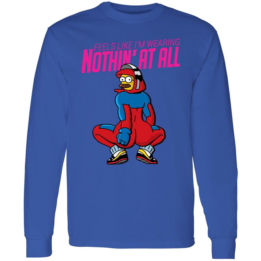 Long Sleeve T-Shirt - 4CGZLQFE - Royal - 8
