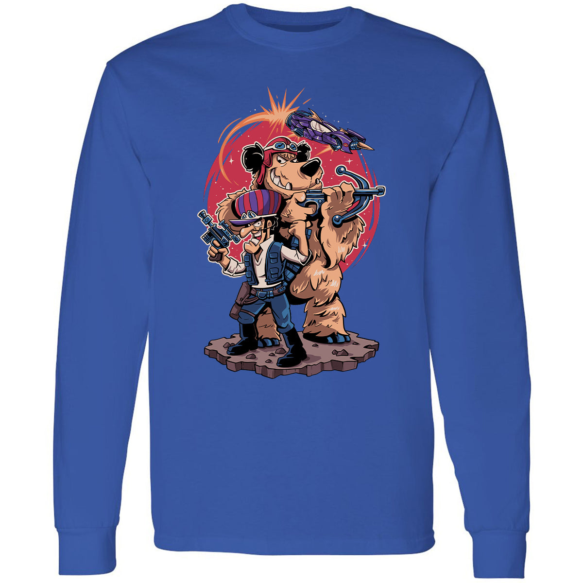 Long Sleeve T-Shirt - J1BXLWZD - Royal - 8