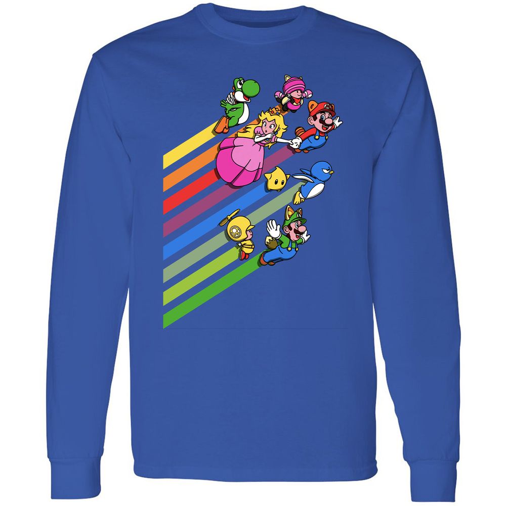 Long Sleeve T-Shirt - 6QTTUZJH - Royal - 8