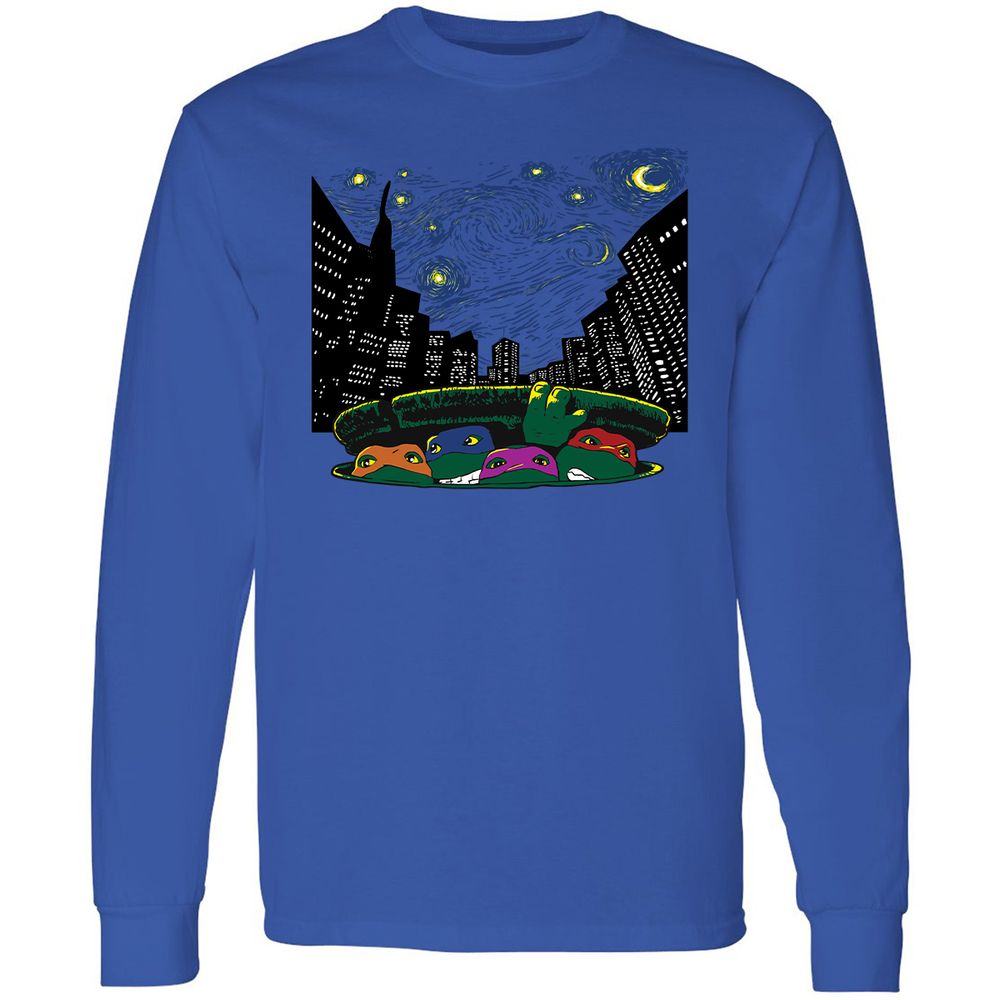 Long Sleeve T-Shirt - QYHNEHFG - Royal - 8