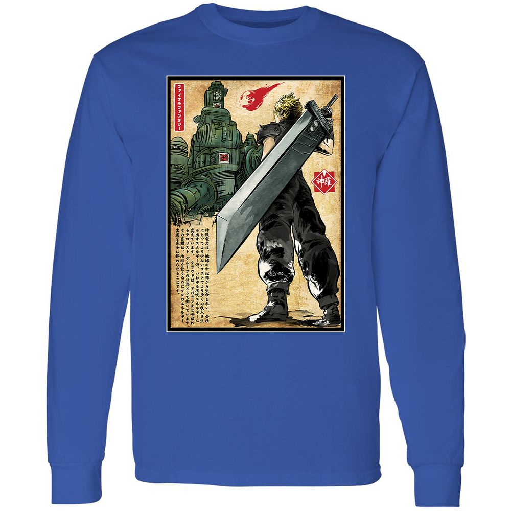 Long Sleeve T-Shirt - 62F49XUE - Royal - 8