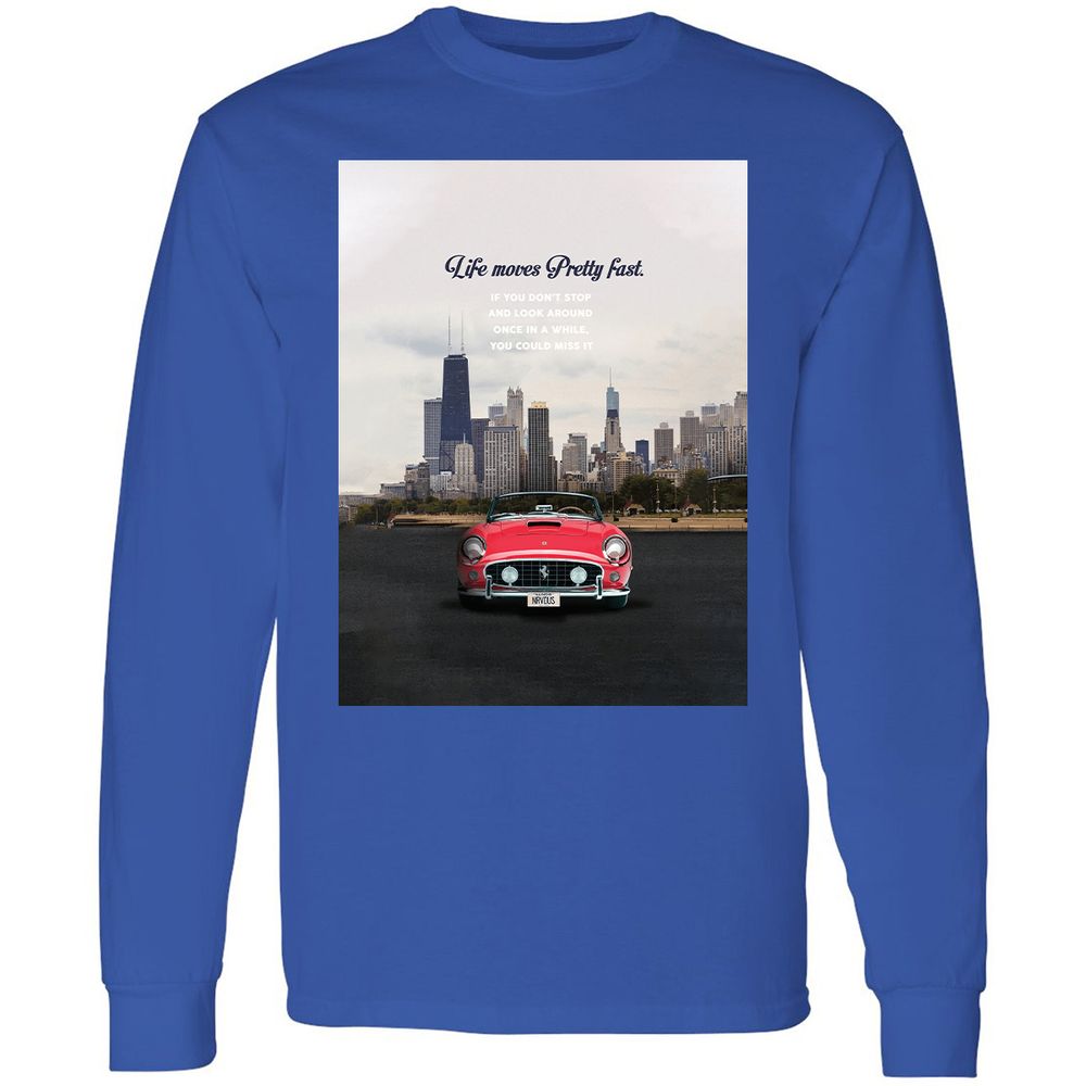 Long Sleeve T-Shirt - YK5LF7D9 - Royal - 8