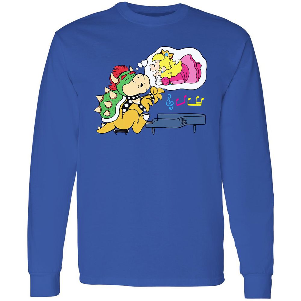 Long Sleeve T-Shirt - 69NUM8MK - Royal - 8