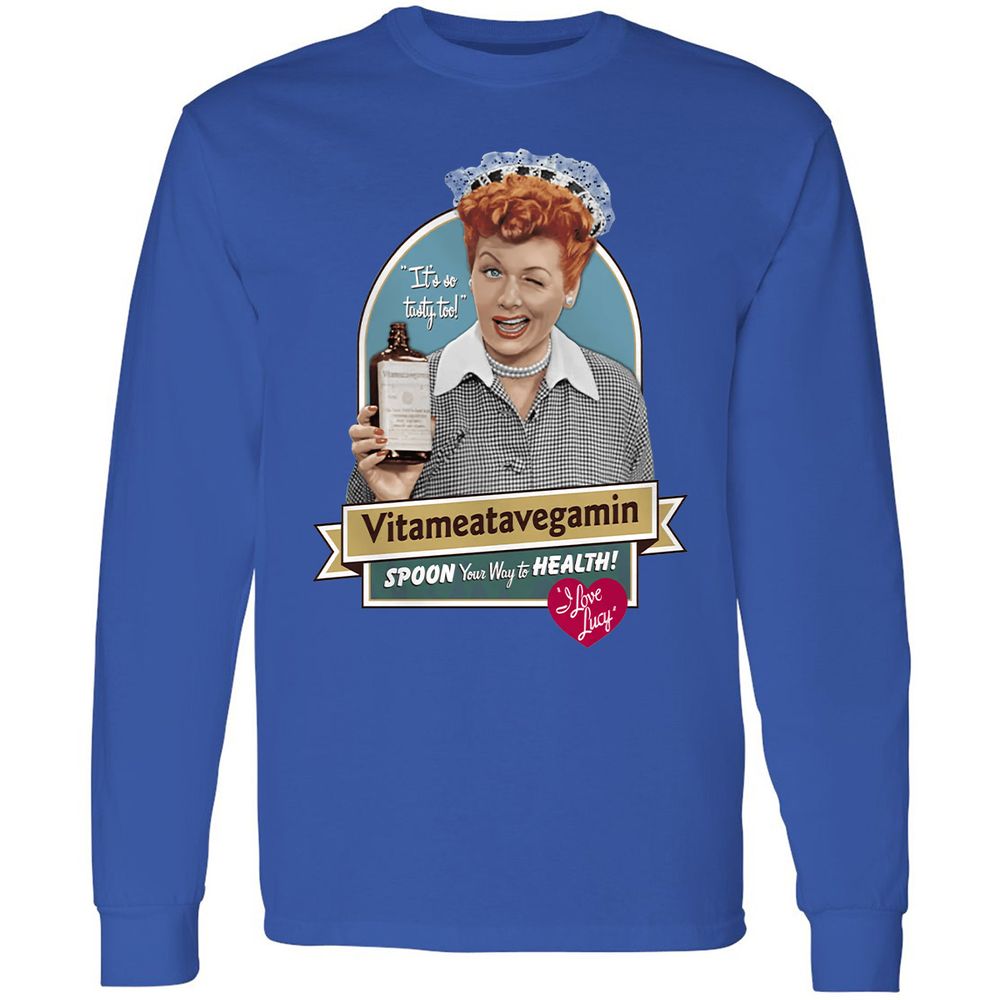 Long Sleeve T-Shirt - 8L6BJWEQ - Royal - 8
