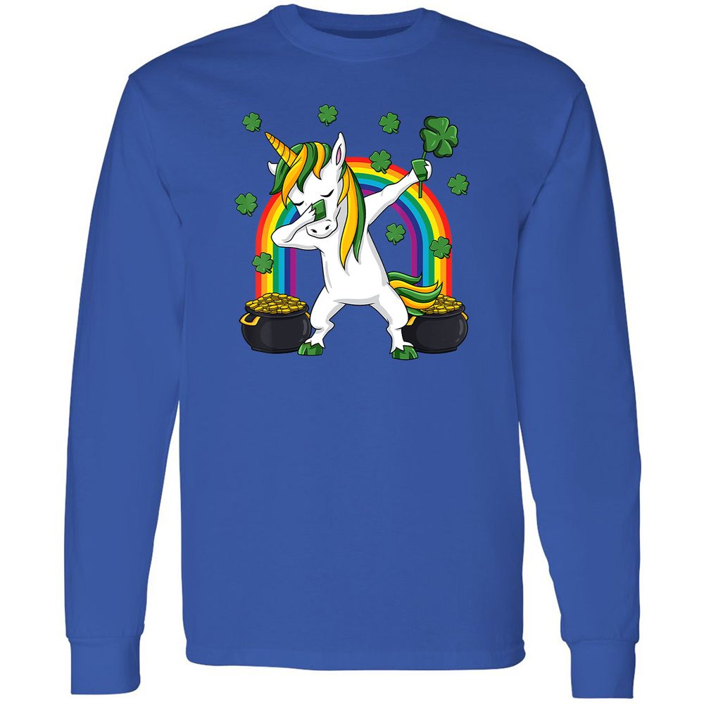 Long Sleeve T-Shirt - B6HWZQWL - Royal - 8