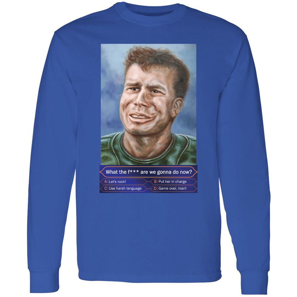 Long Sleeve T-Shirt - WZDH4ZBR - Royal - 8