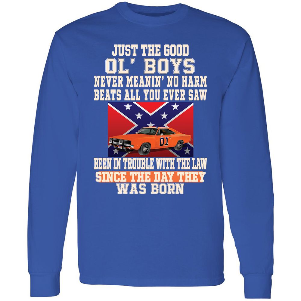 Long Sleeve T-Shirt - CTJQDAXR - Royal - 8