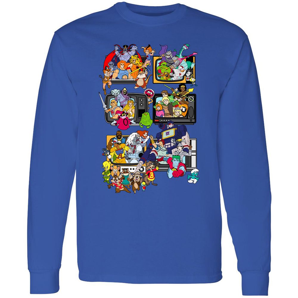 Long Sleeve T-Shirt - W7ZHLMJG - Royal - 8