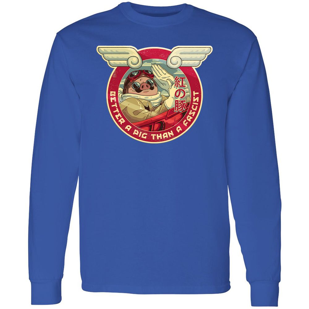 Long Sleeve T-Shirt - 6ZATJDEW - Royal - 8