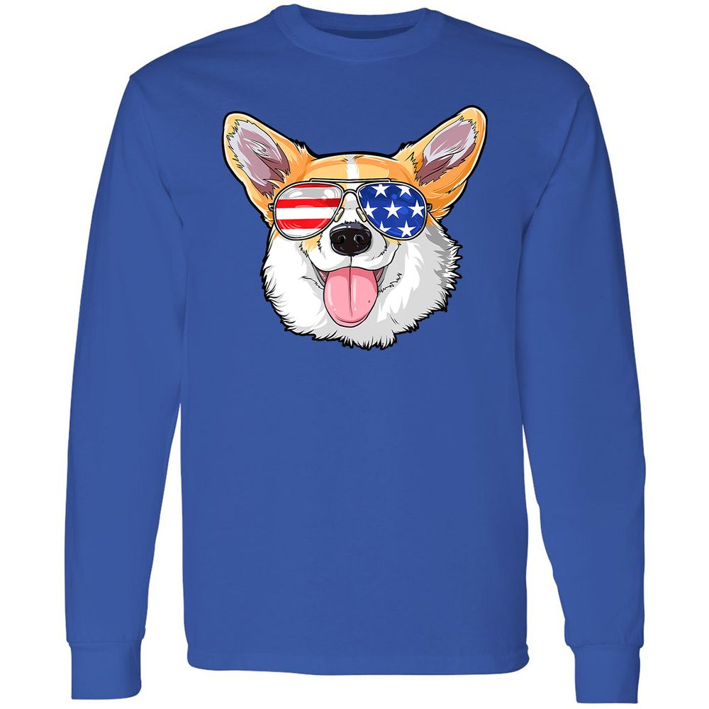 Long Sleeve T-Shirt - KGDN4CUG - Royal - 8