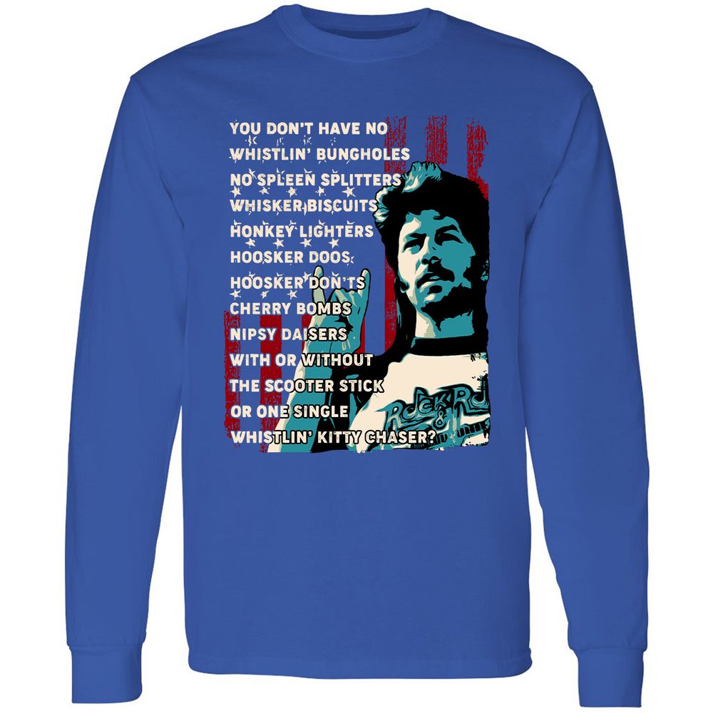 Long Sleeve T-Shirt - QZZZ8WFD - Royal - 8