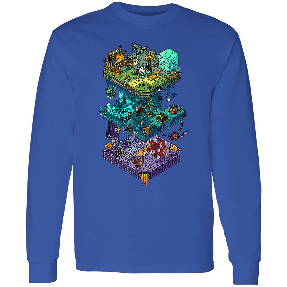 Long Sleeve T-Shirt - KKJD7CET - Royal - 8