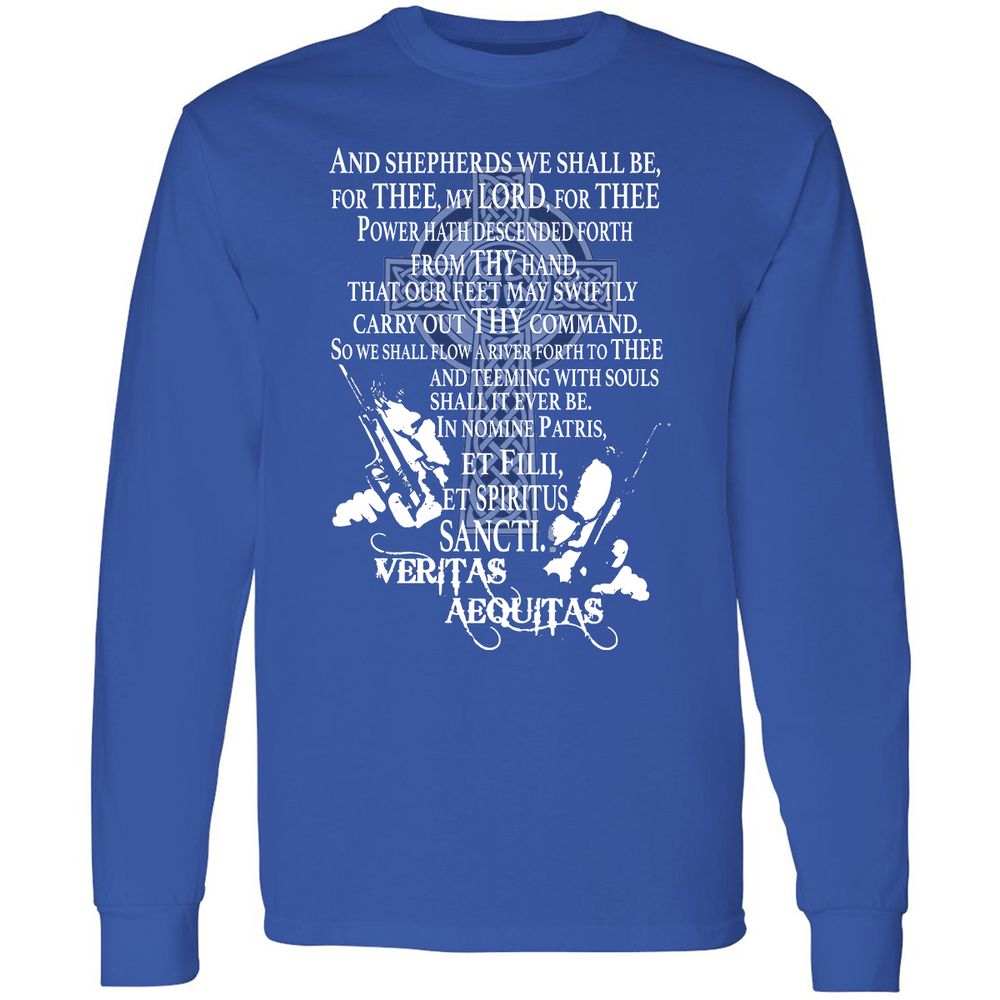 Long Sleeve T-Shirt - D3B3QLJU - Royal - 8