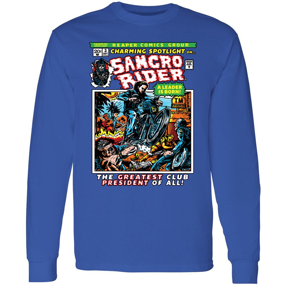 Long Sleeve T-Shirt - TYBUZQCK - Royal - 8
