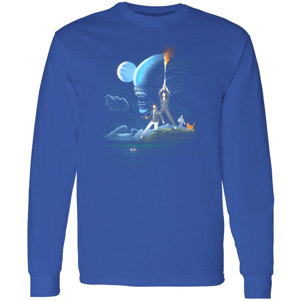 Long Sleeve T-Shirt - KU5NLDZS - Royal - 8