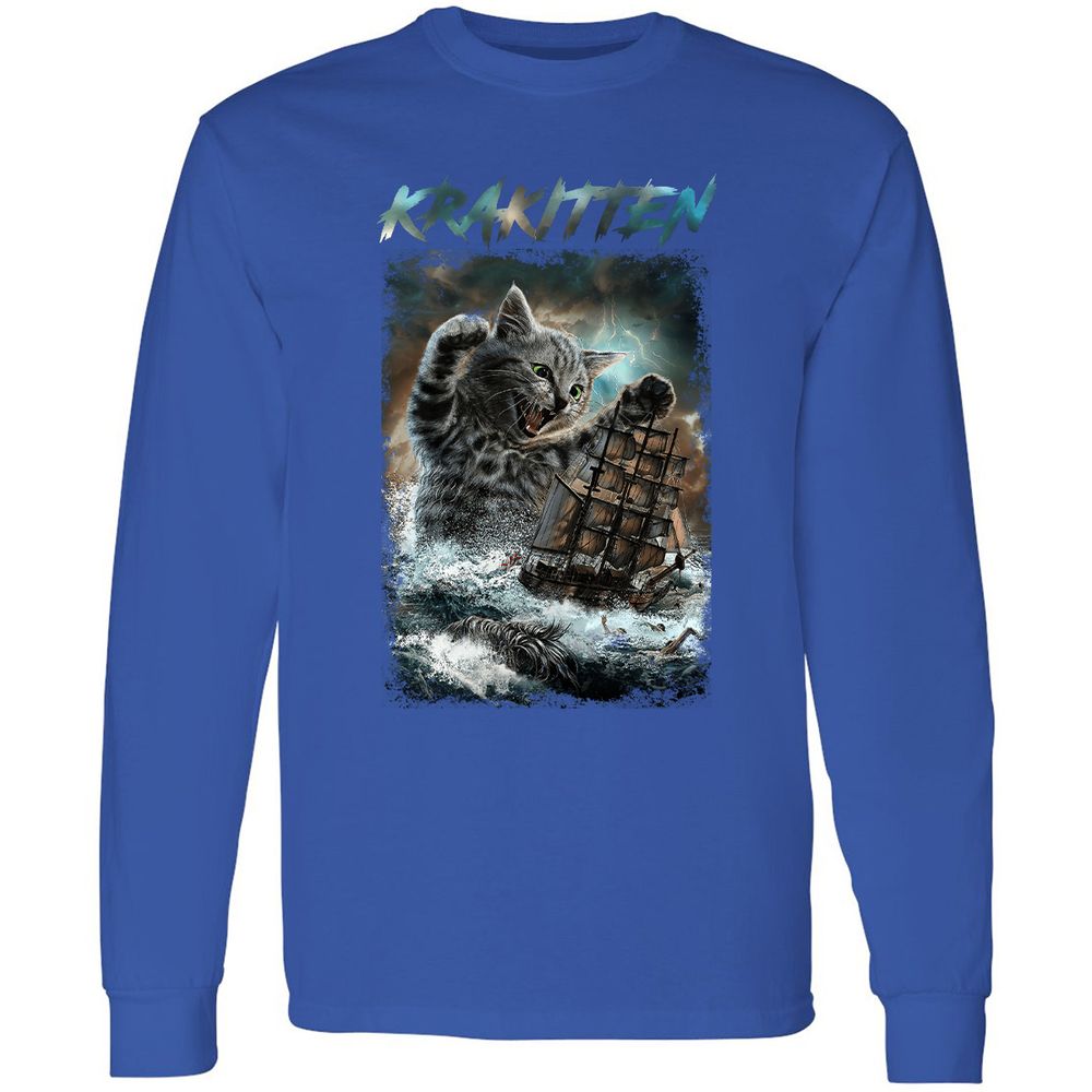 Long Sleeve T-Shirt - U99XET3C - Royal - 8