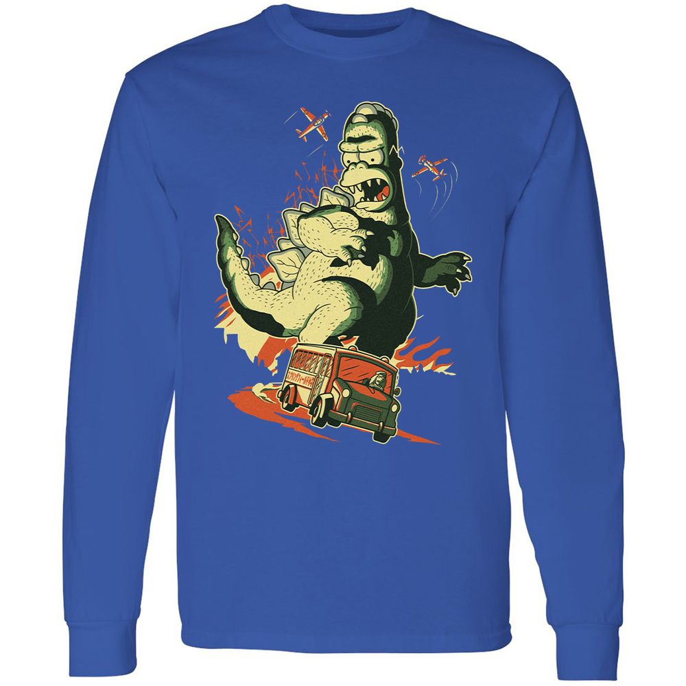 Long Sleeve T-Shirt - Z1ZSQVXP - Royal - 8