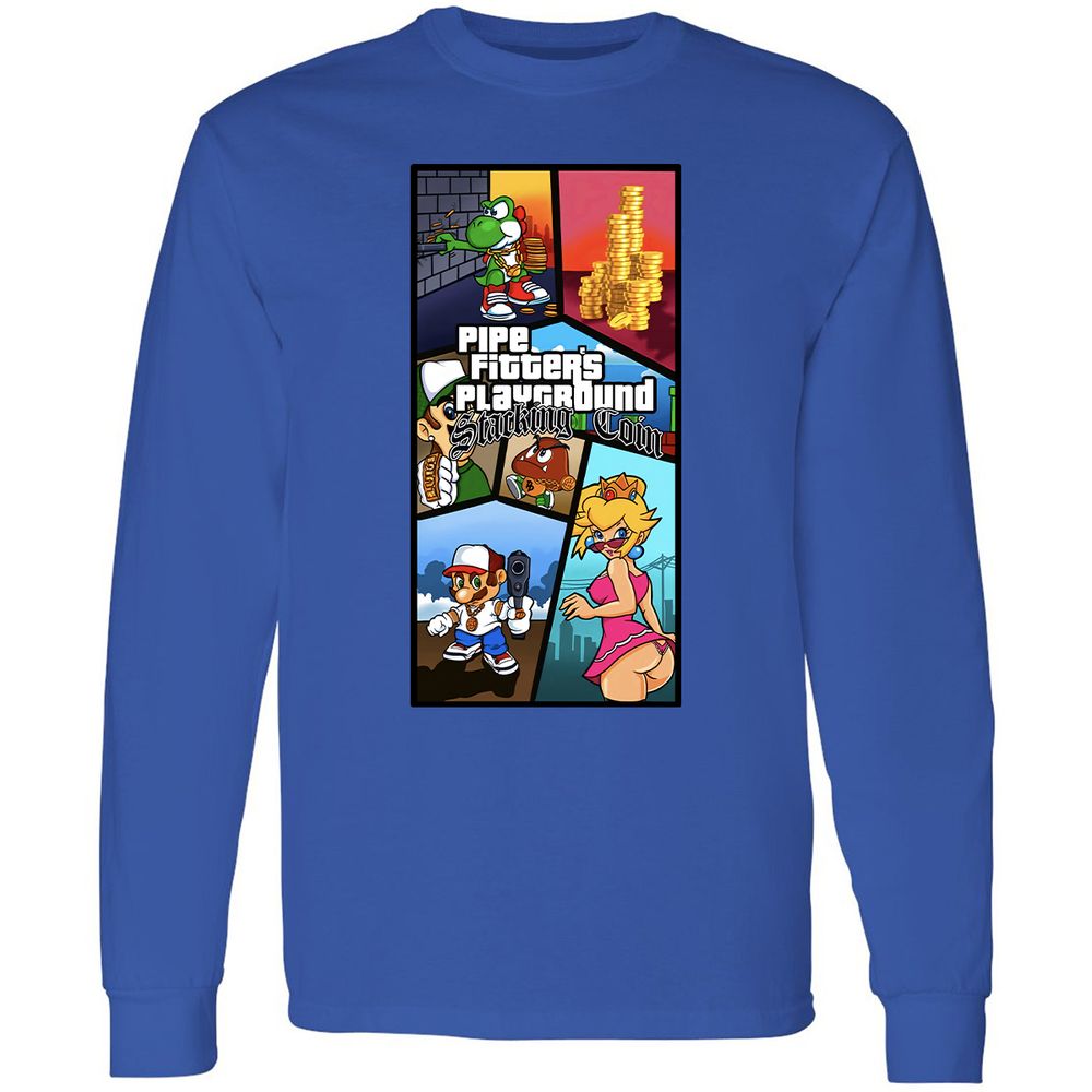 Long Sleeve T-Shirt - HM81VZ6X - Royal - 8