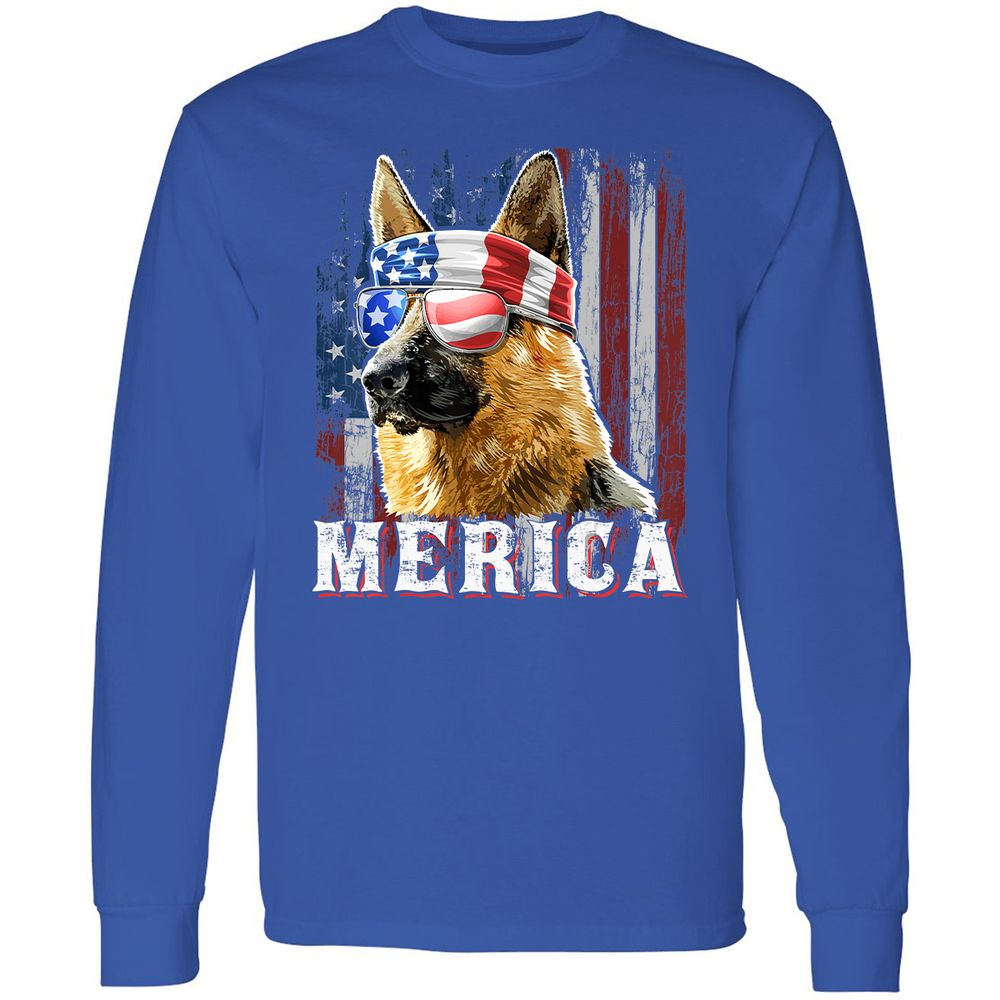 Long Sleeve T-Shirt - XJK7NJYM - Royal - 8