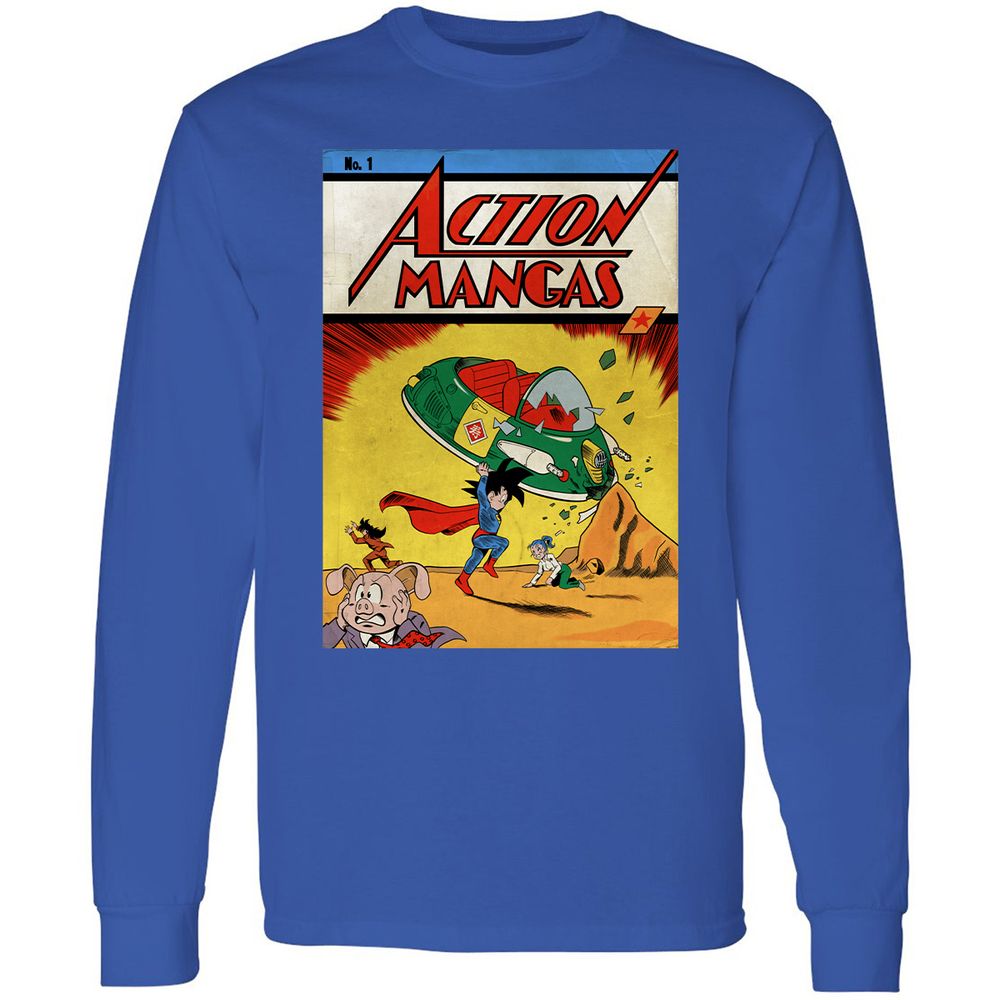 Long Sleeve T-Shirt - 6WM9RLBL - Royal - 8