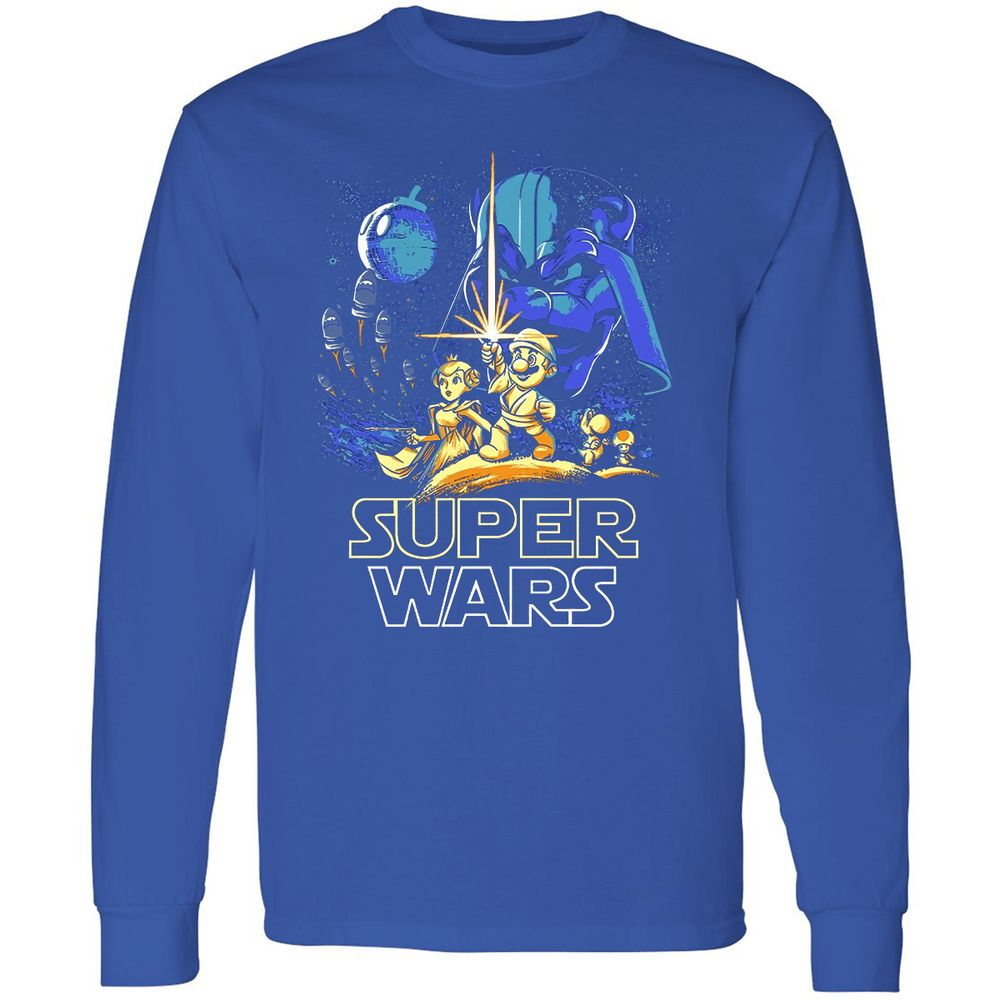 Long Sleeve T-Shirt - ZVVX6EB7 - Royal - 8