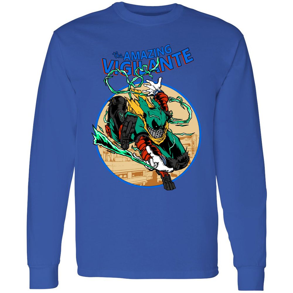 Long Sleeve T-Shirt - JH7QE9KF - Royal - 8