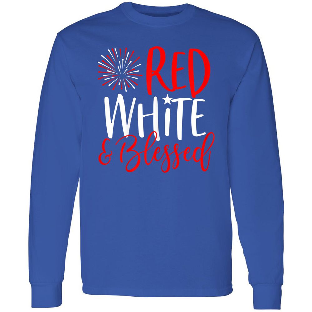 Long Sleeve T-Shirt - 7DW5P8FV - Royal - 8